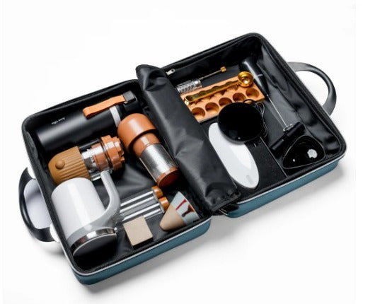 The Complete Coffee Journey: 13 Tools for the Perfect Brew in One Bag