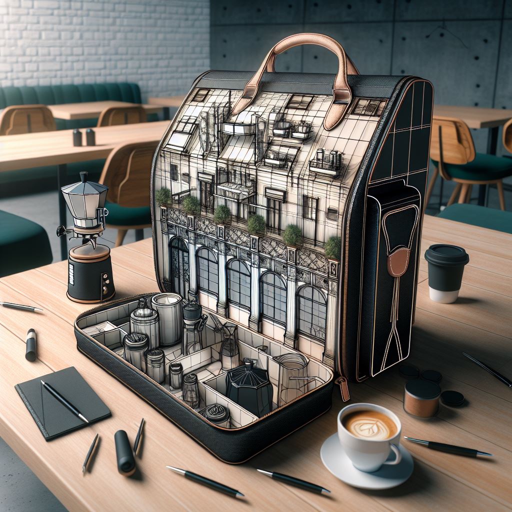 The Coffee Tools Bag from Mama-In: Architectural Inspiration Combining Design Beauty and Functional Genius!